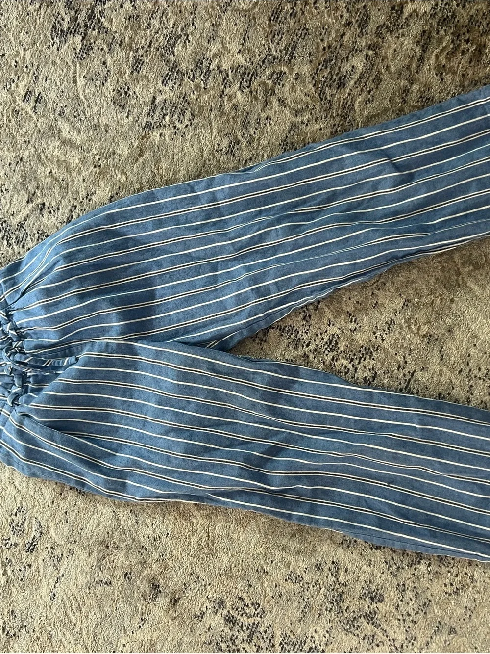 Zara Blue Pinstripe Jogger Pants